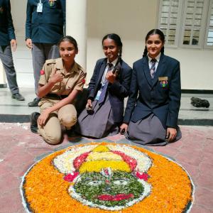 Flower Rangoli competition 8th to 10th Grade 24Dec24